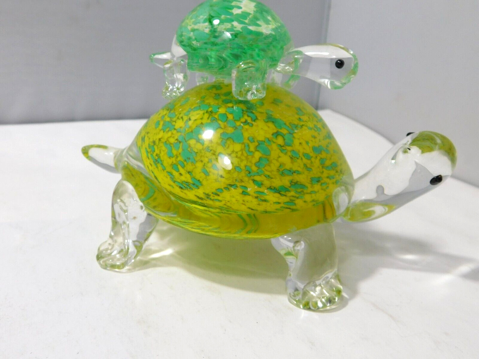 LENOX Art Glass Turtle Figurine/Paperweight- Along For The Ride