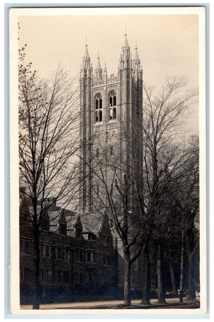 c1910\'s Princeton University Russel Sage Tower NJ RPPC Photo Unposted Postcard