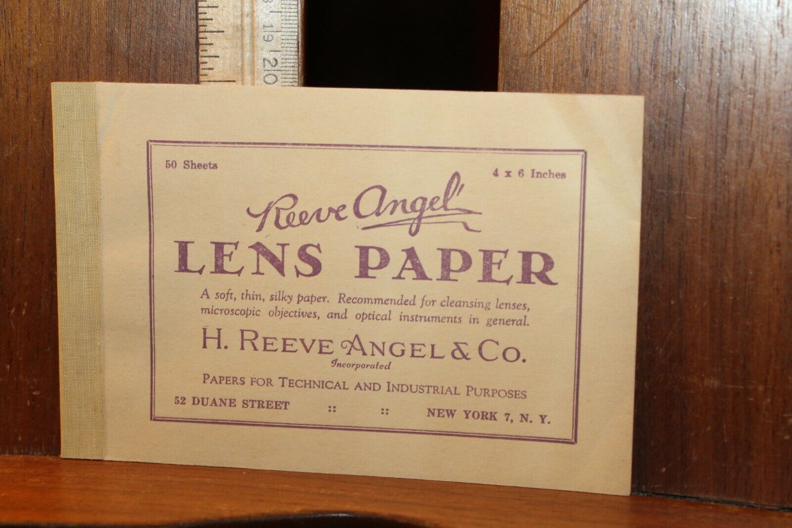 Vintage Reeve Angel lens Paper Glasses Optical Instruments Booklet