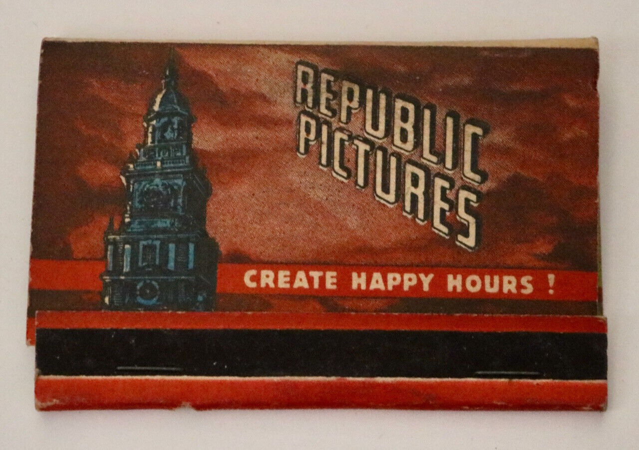 Republic Pictures LAKE PLACID SERENADE vintage 1940's matchbook advertising