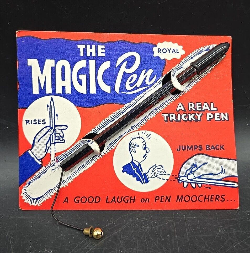 Sealed Vintage 1950s Rayal The Magic Pen Gag Joke Gift Toy Parlor Trick NOS