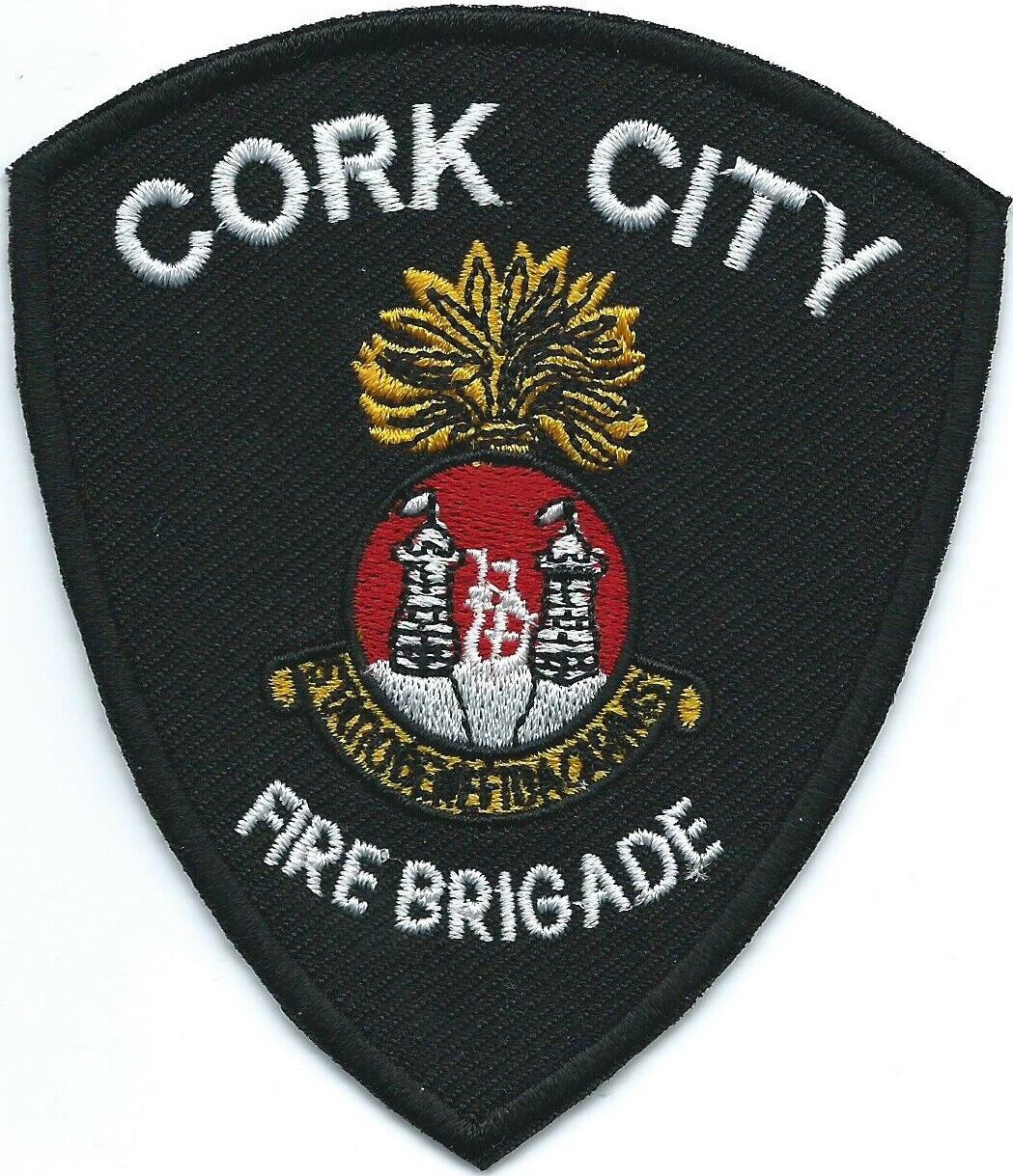 Cork City Fire Brigade Embroidered Shoulder Patch Ireland Size 100 mm x 90 mm