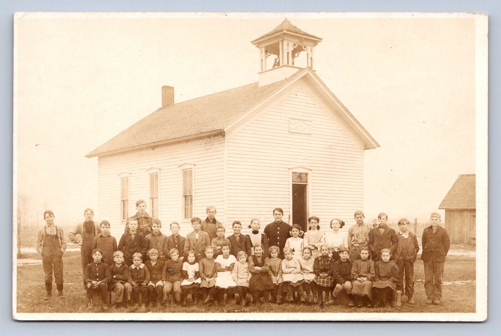 J97/ near Sault Ste. Marie Michigan RPPC Postcard c1910 School House 174
