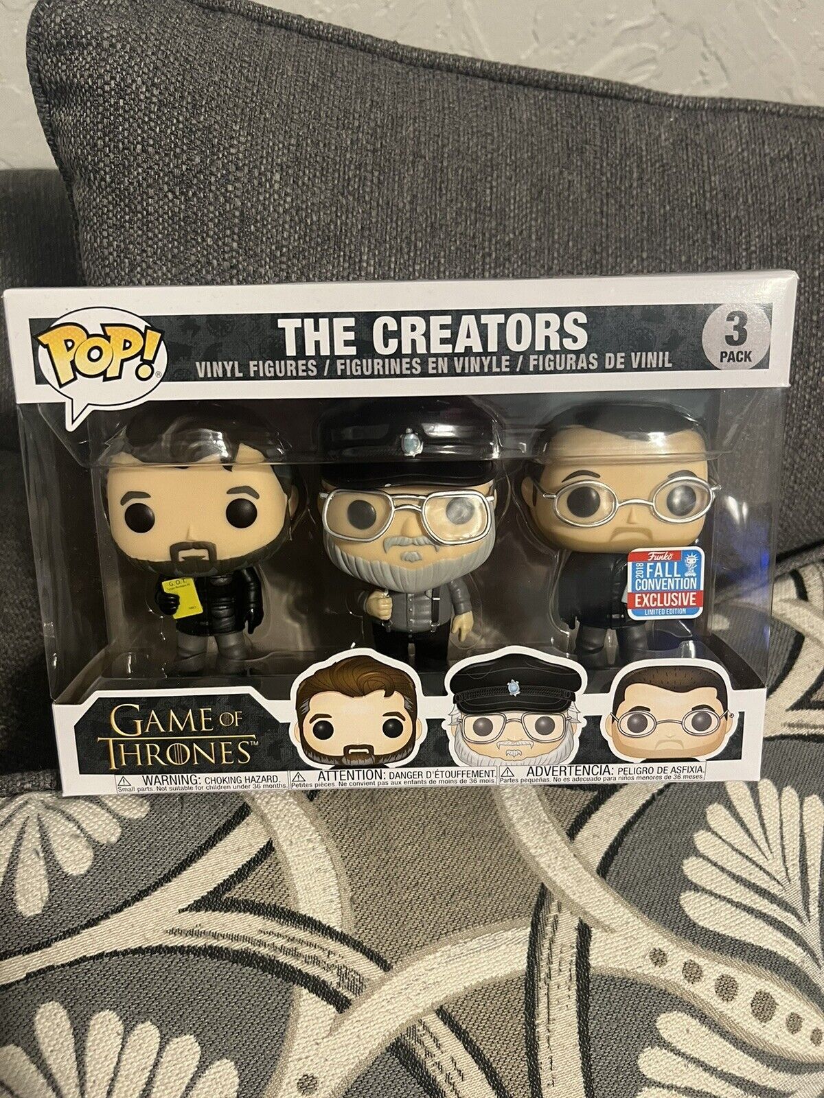 Funko Pop The Creators 3 Pack 2018 NYCC Exclusive Game Of Thrones.