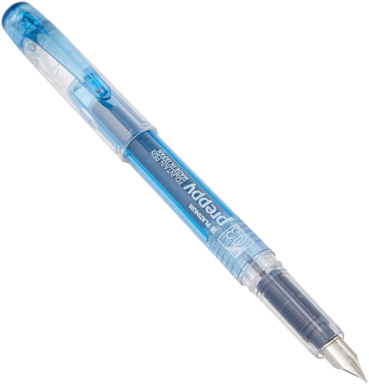 Platinum Fountain Pen Preppy Blue Black Fine Point PSQ-300 #3-2 ‎1716032.0 NEW