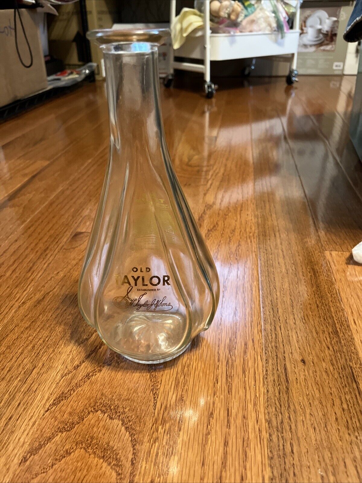 Vintage Old Taylor Bourbon Bottle 1950s NO STOPPER