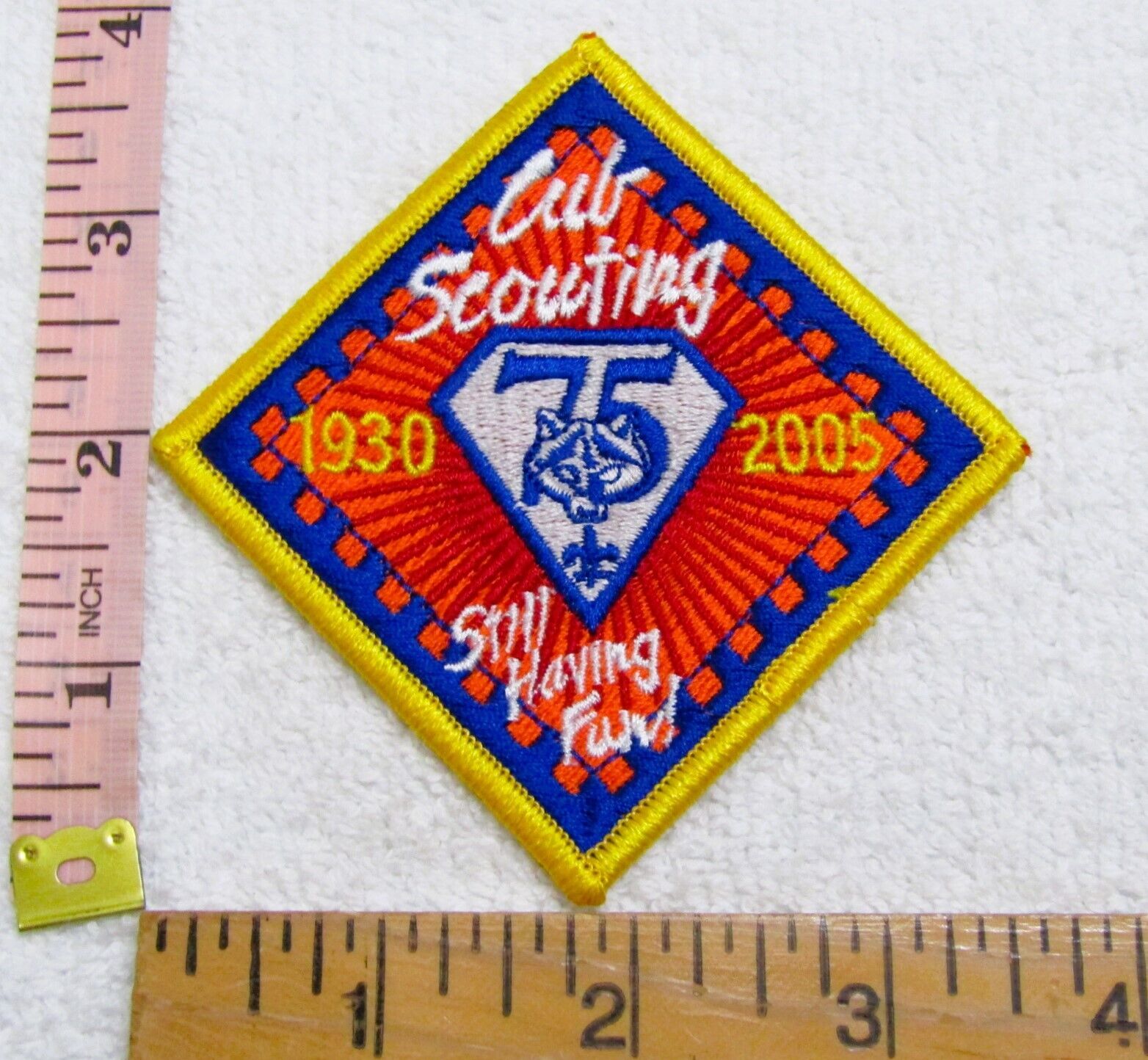 1930 - 2005 Cub Scouting Still Having Fun 75 Years Anniversary BSA Patch