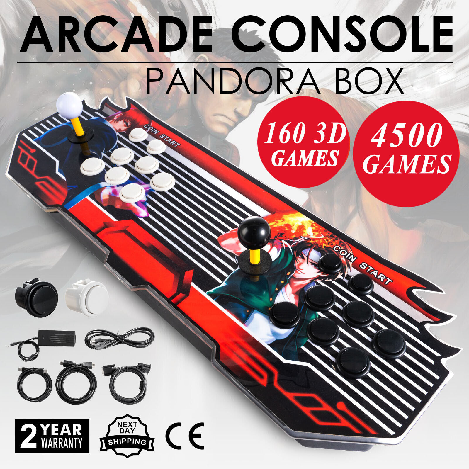 2023 WIFI Pandora Box 3D 8000 Games Retro Video Game Double Stick Arcade Console
