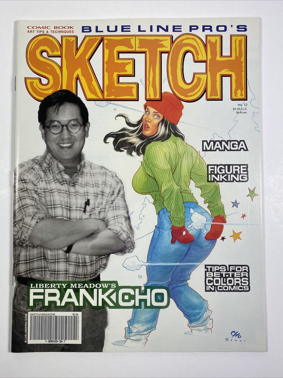 Sketch magazine #12- Comic book art & techniques- Frank Cho liberty Meadows 2001