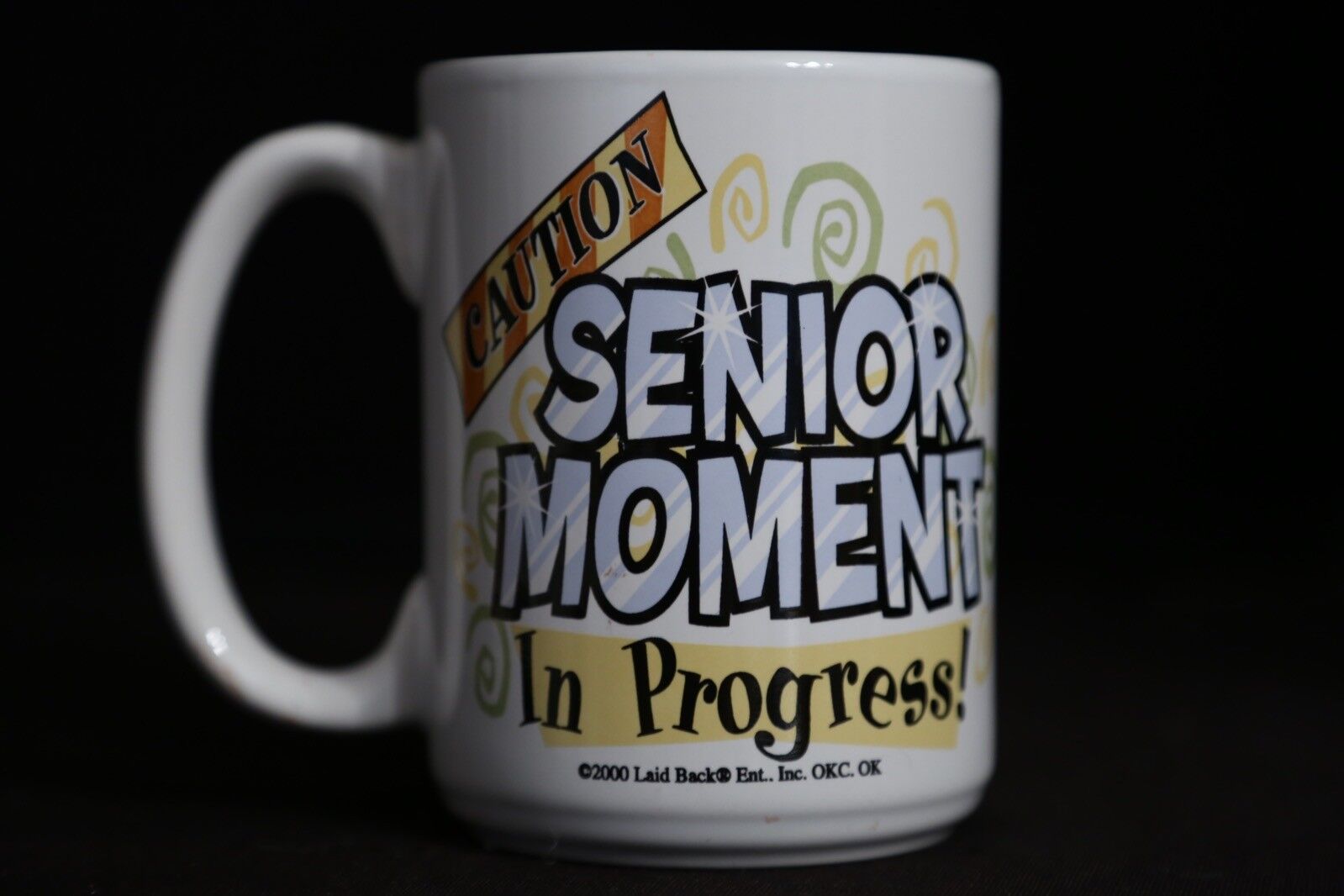 Caution: Senior Moment in Progess 2000 Laid Back Entertainment Mug