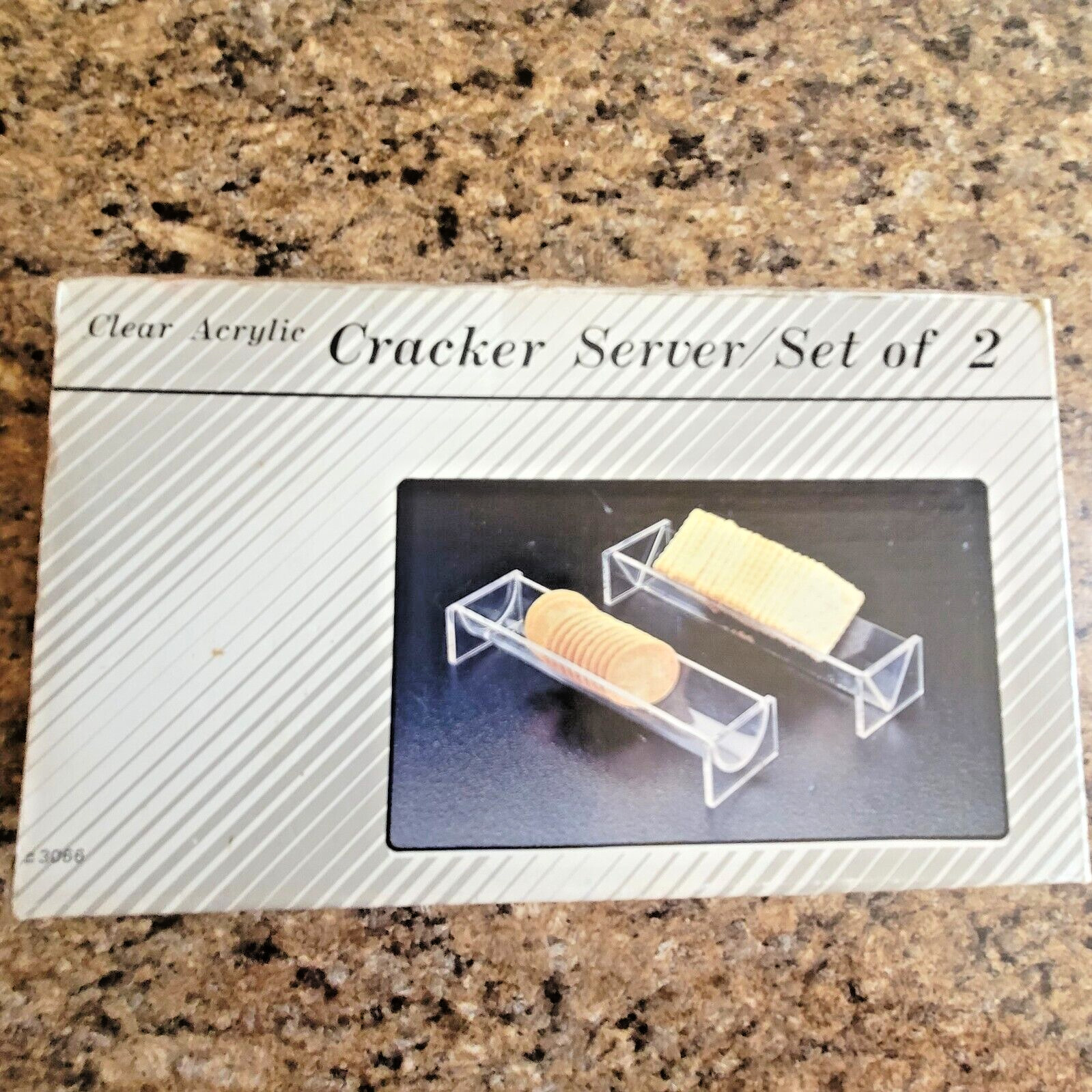 Set of 2 Acrylic Cracker Servers New in Package 8\