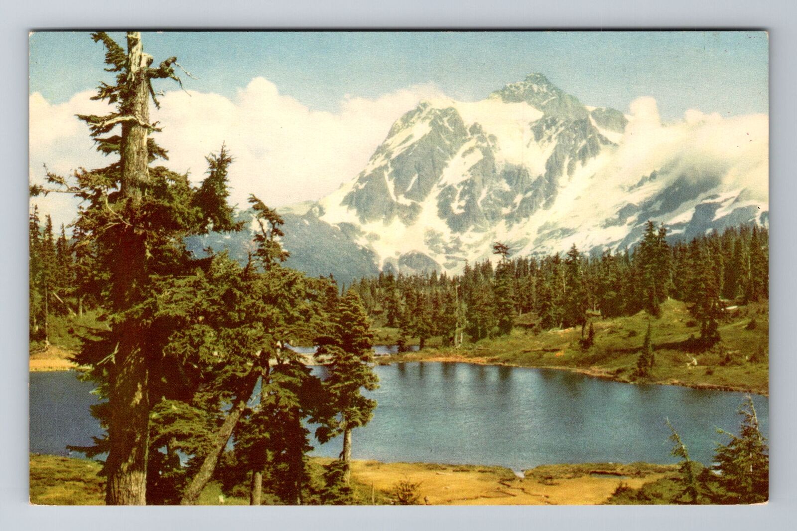 WA-Washington, Mount Shuksan, Antique, Vintage Souvenir Postcard