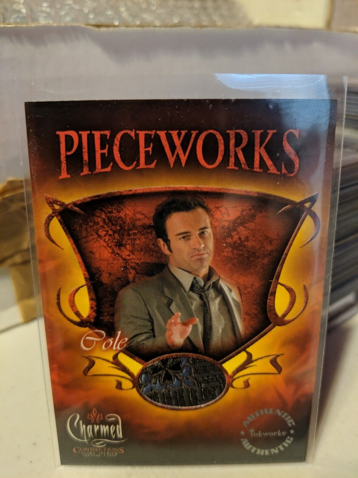 Charmed Connections Julian McMahon PWC6 Pieceworks Costume Card Tie Variant 2004