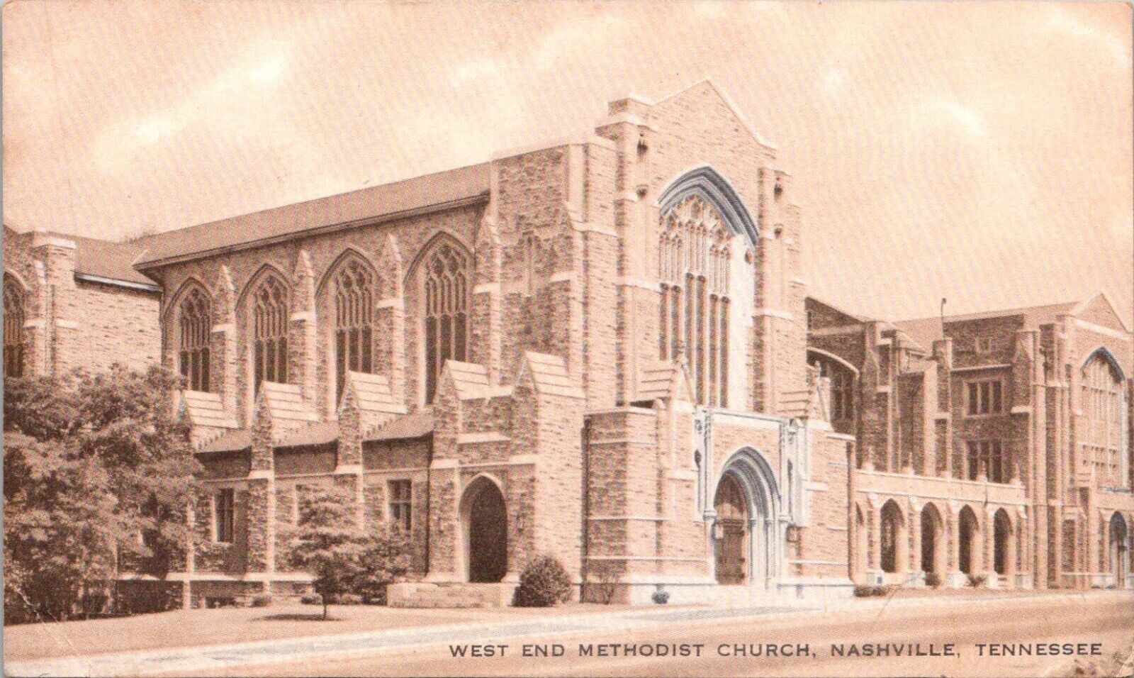 Nashville, TN West End Methodist Church Postcard c. 1950s