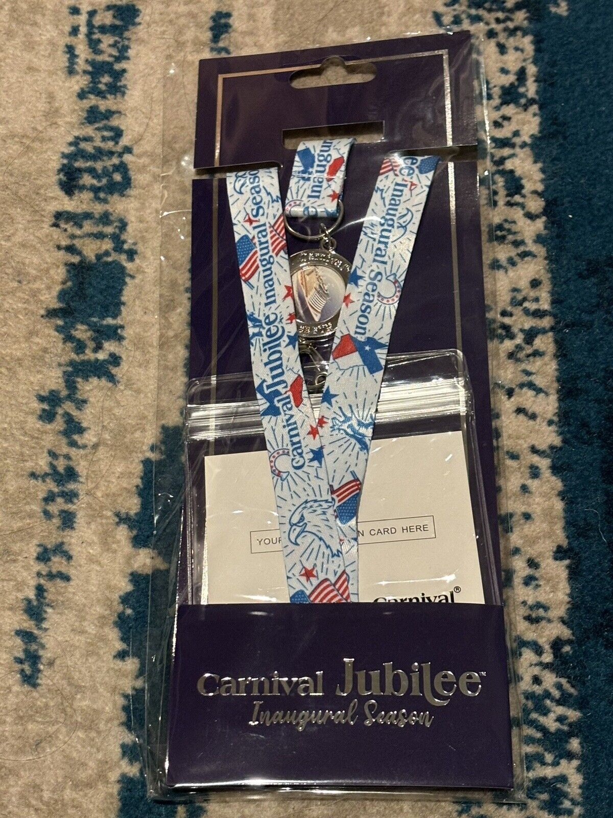 Carnival Cruise Lines Carnival Jubilee Inaugural Season Lanyard And Card Holder