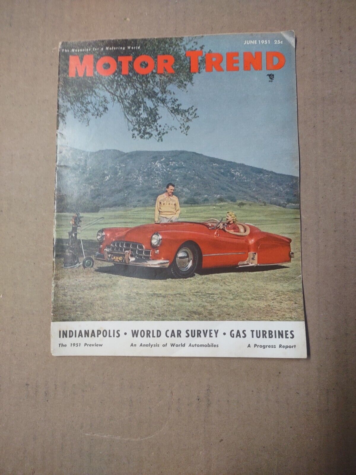 June 1951 Motor Trend Magazine  - Gas Turbines Indy Vintage Ads Historical Tech+