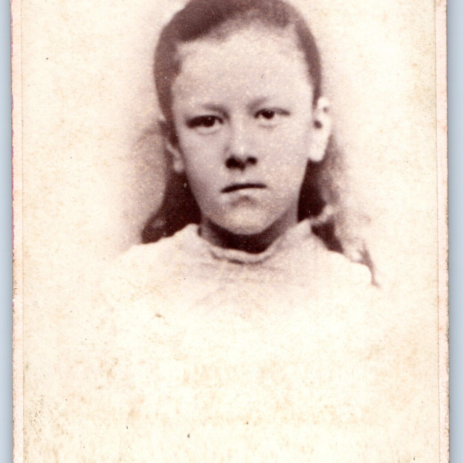 c1880s Providence, RI Cute Young Girl Portrait CdV Photo Card Horton Bros H16