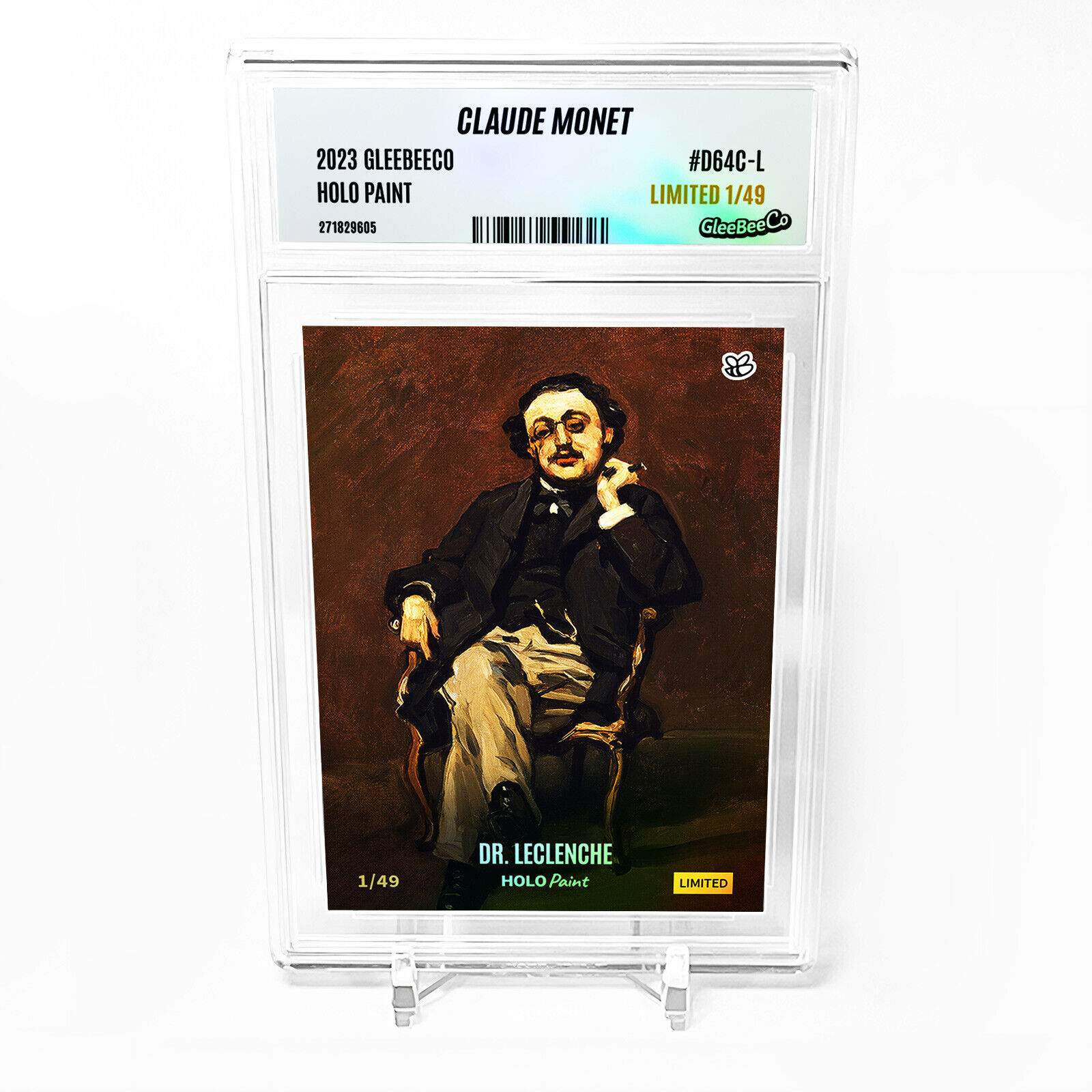 DR. LECLENCHE Card 2023 GleeBeeCo Holo Paint Claude Monet #D64C-L /49