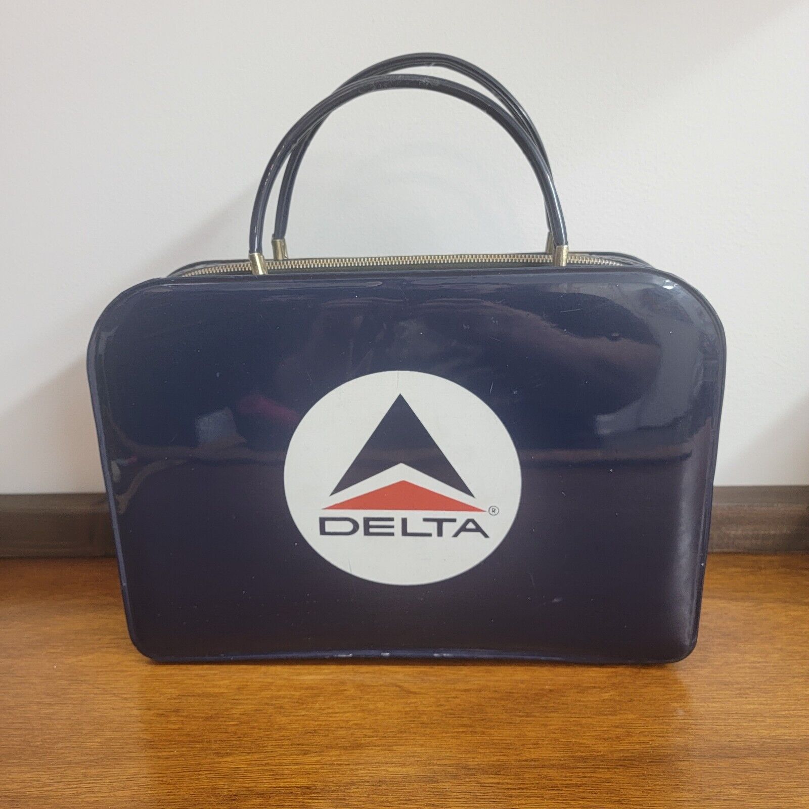 Vintage Delta Airlines Logo Travel Case 1960s-70s