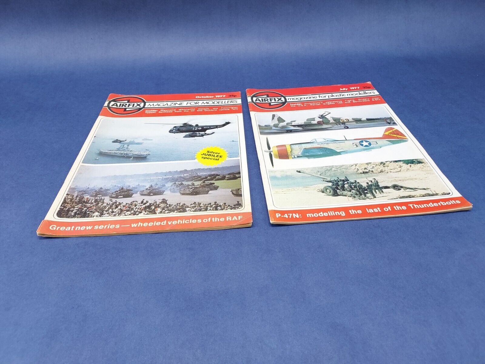 2 Vintage 1977 Airfix Magazines For Modelers Planes Tanks Military
