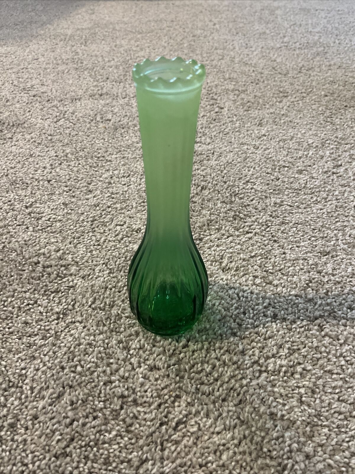 Vintage Green Vase Glass