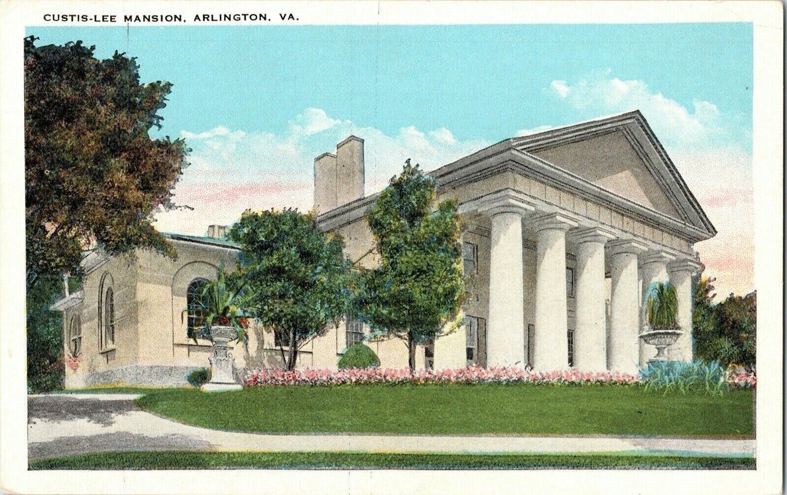 Custis Lee Mansion Arlington VA Virginia WB George Washington Parke Postcard UNP