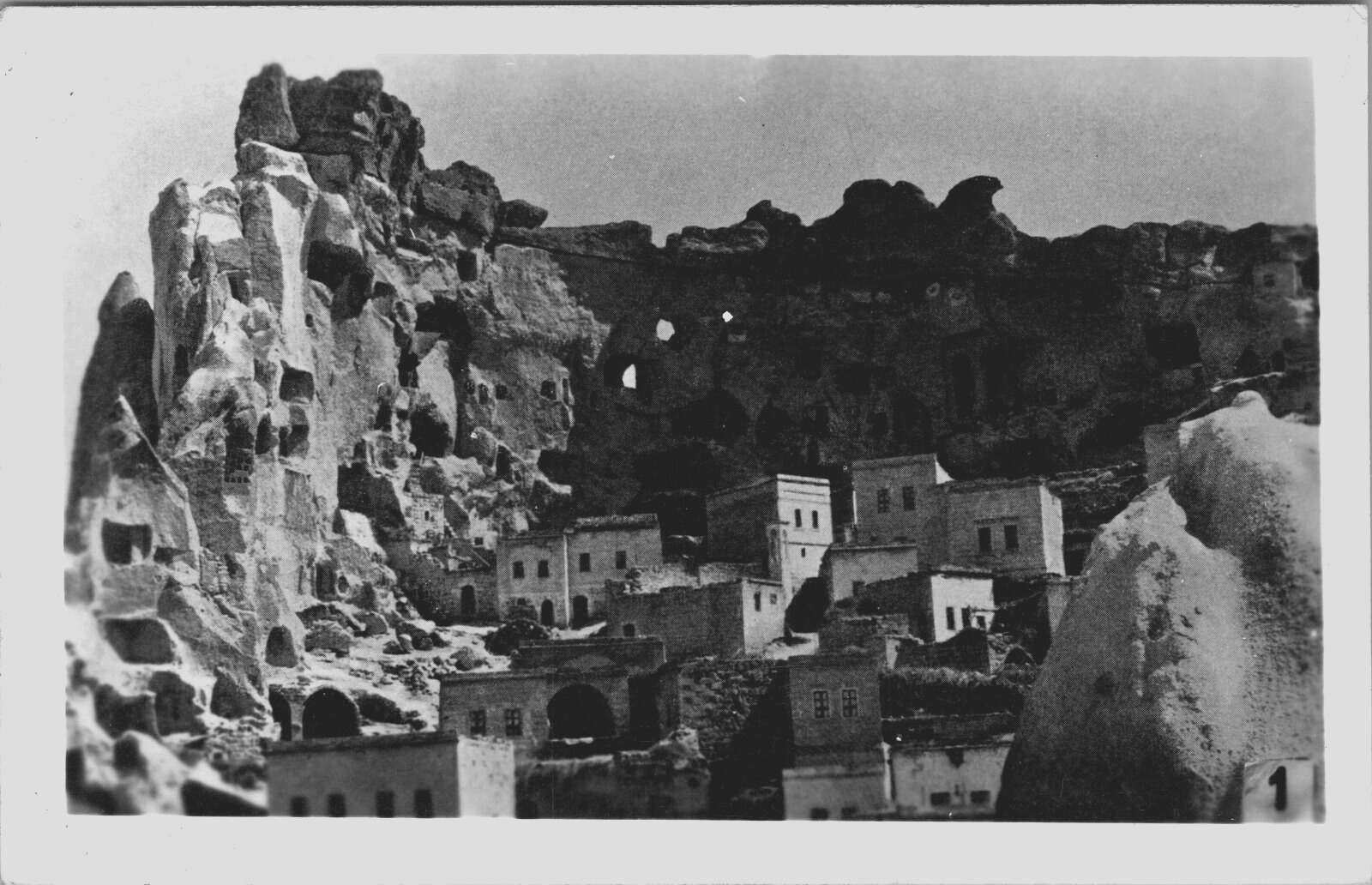 Houses Old Cappadocia Anatolia Turkey Real Photo RPPC Vtg Antique Postcard