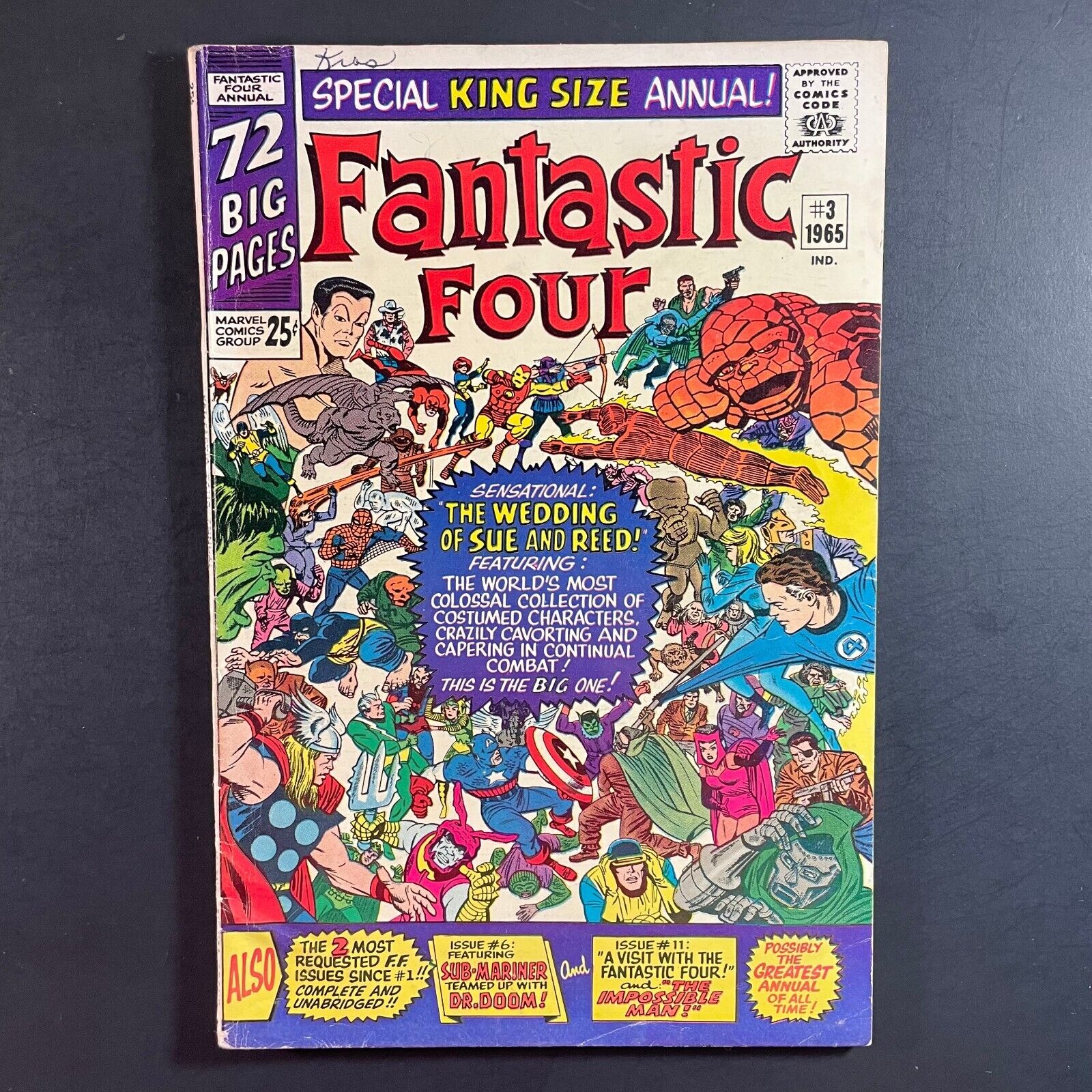 Fantastic Four Annual 3 KEY Silver Age Marvel 1965 Doctor Doom Stan Lee Kirby