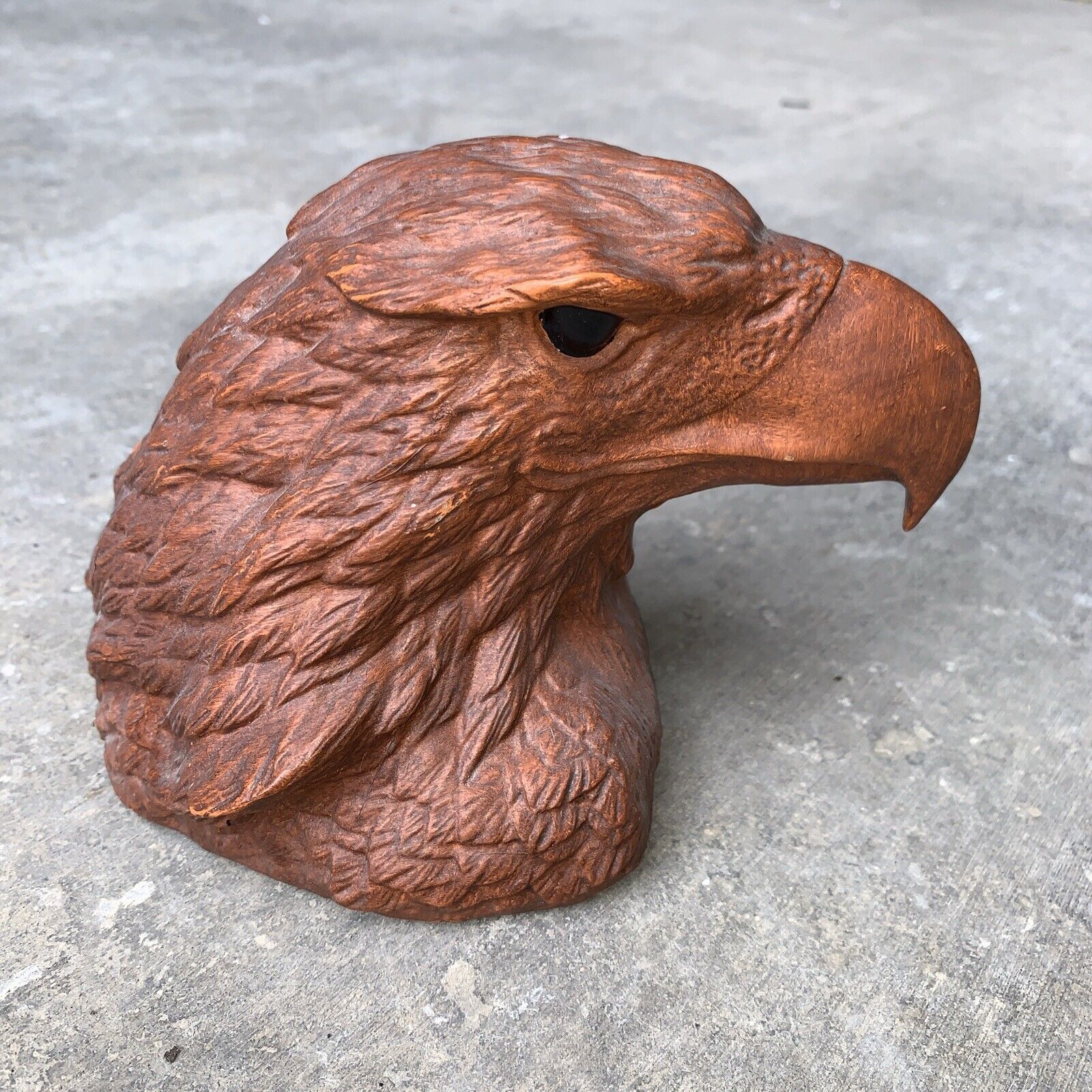 Vintage 1990 Eagle Head Bust Sculpture Red Mill Mfg USA American 7”x5”x4.5”