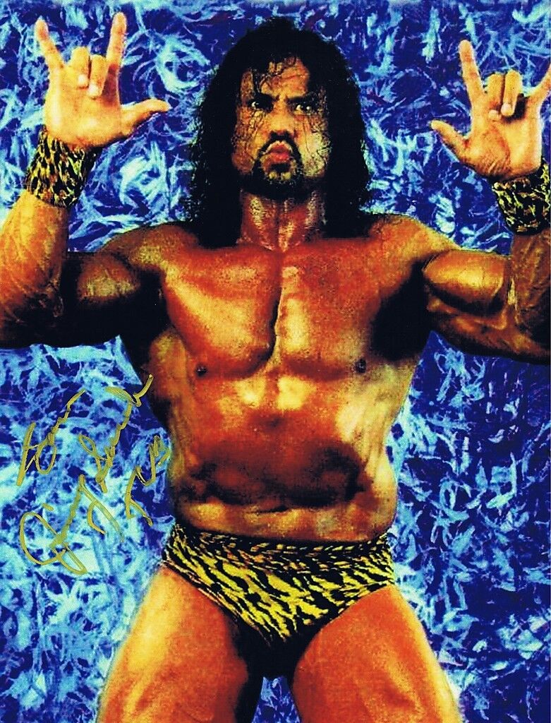 Superfly Jimmy Snuka Signed Autographed 8x10 Photo - WWE WWF TNA HOF - w/COA