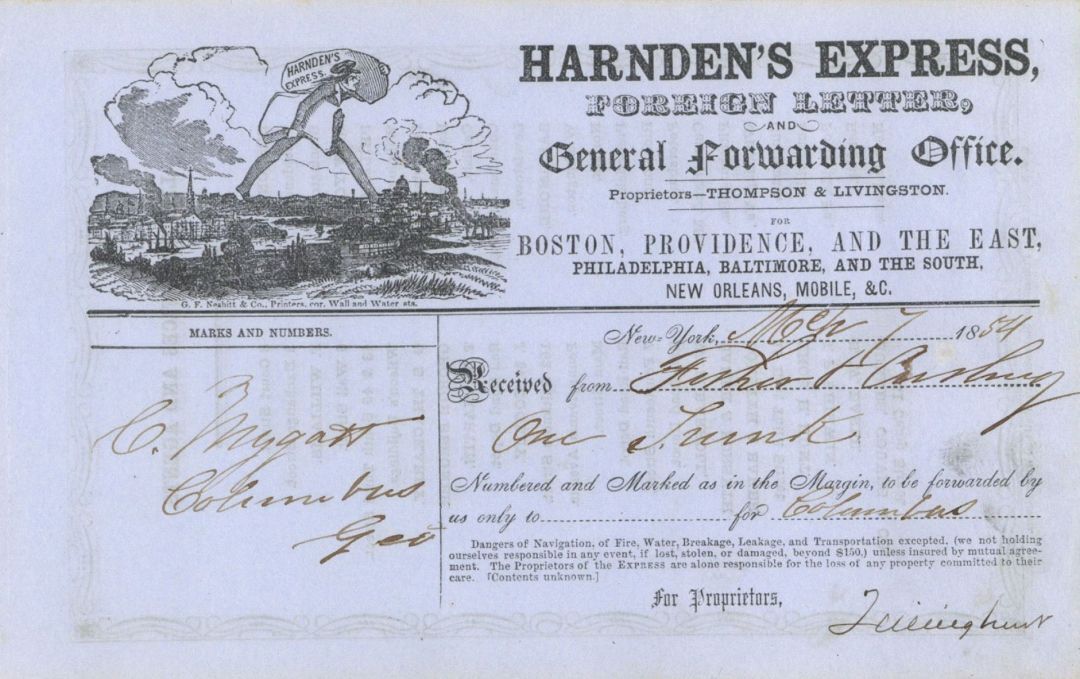 Harnden\'s Express - Stock Certificate - General Stocks