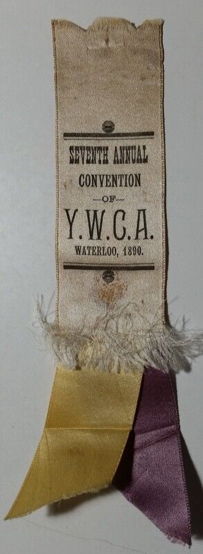1890 Seventh Annual Convention YWCA Young Women\'s Association Ribbon Waterloo IA