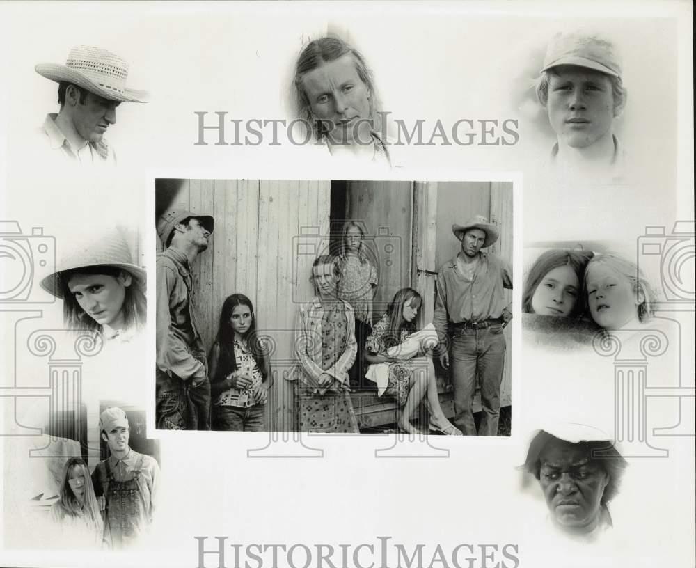 1974 Press Photo Cloris Leachman and cast of \