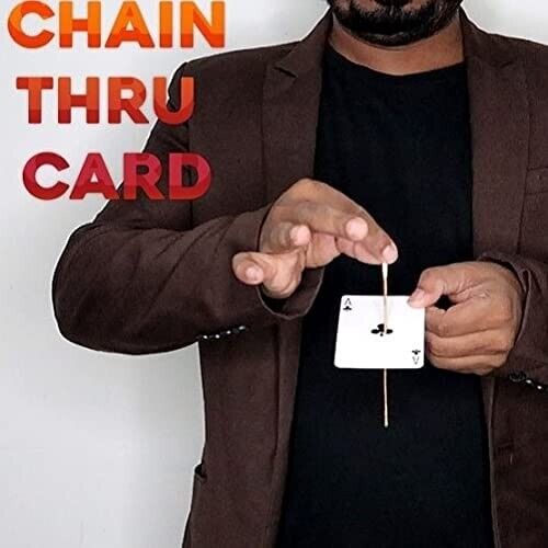 Chain Thru Card Gimmick Mysteriously Pass Through Pipe Penetration Magic Trick