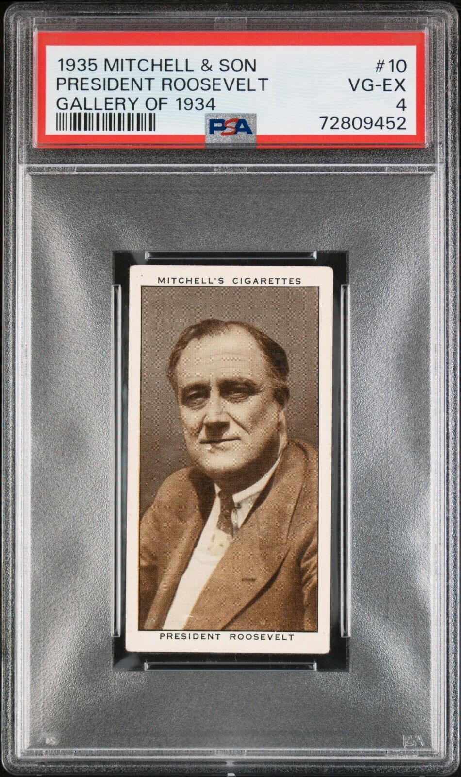 Franklin Roosevelt - 1935 Mitchell & Son Gallery of 1934  #10    PSA 4