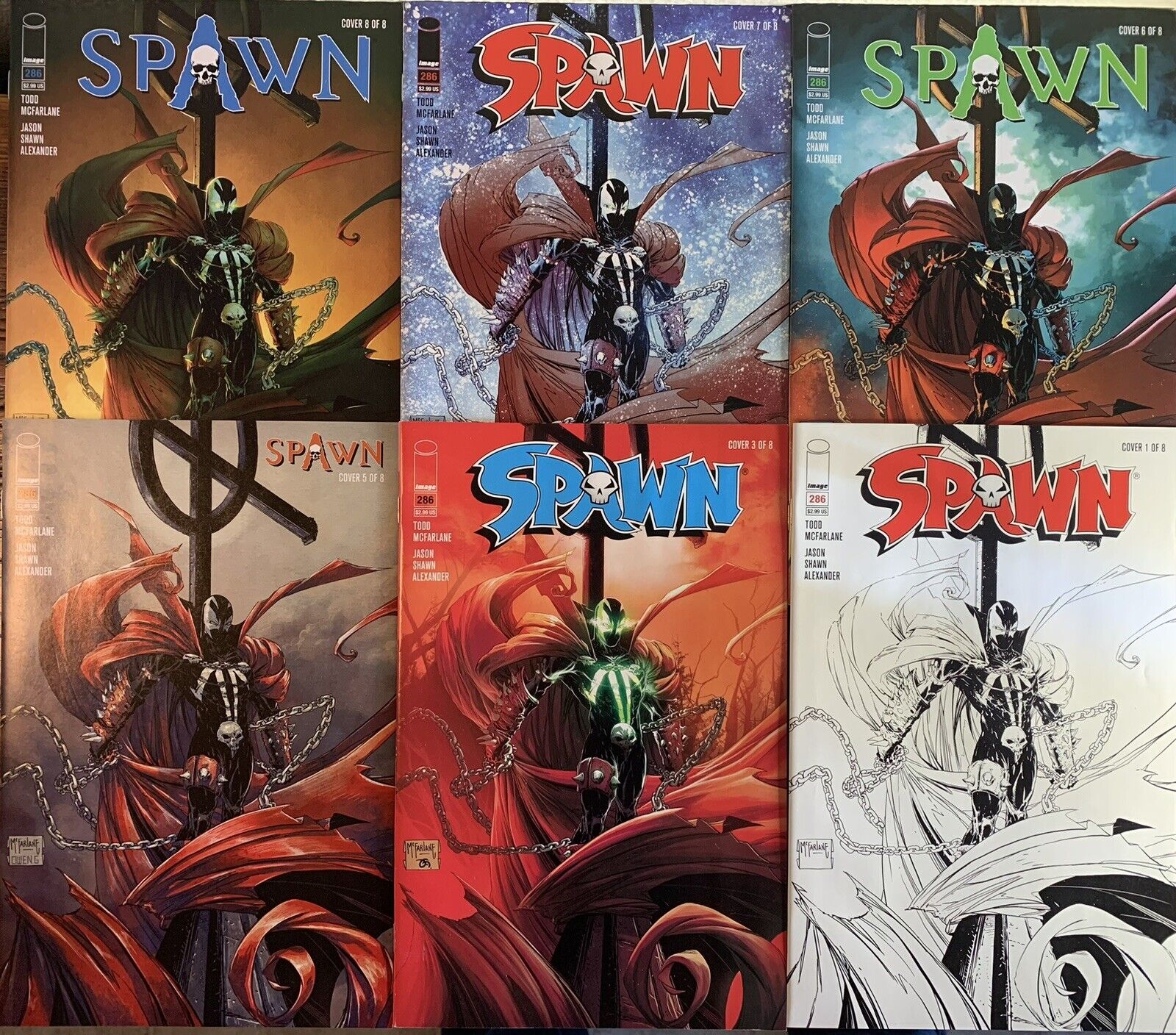 Spawn Lot #286 NM Covers 1 3 5 6 7 8 (6 Books) 2018 Image Todd McFarlane