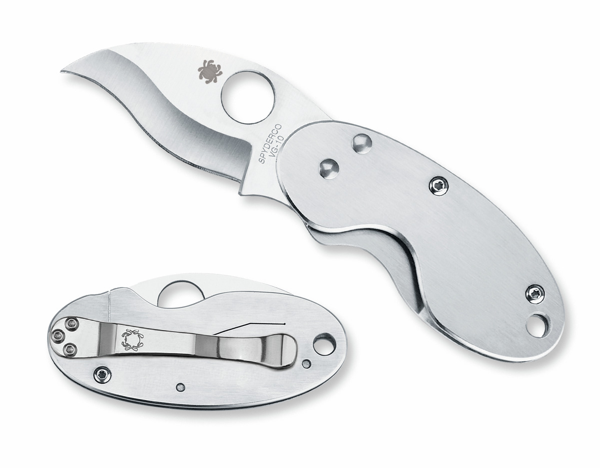 Spyderco Knives Cricket Frame Lock Steel Handle VG10 C29P Stainless Pocket Knife