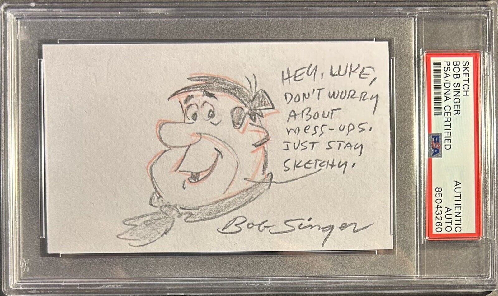 Bob Singer Sketch PSA/DNA Hand Drawn 