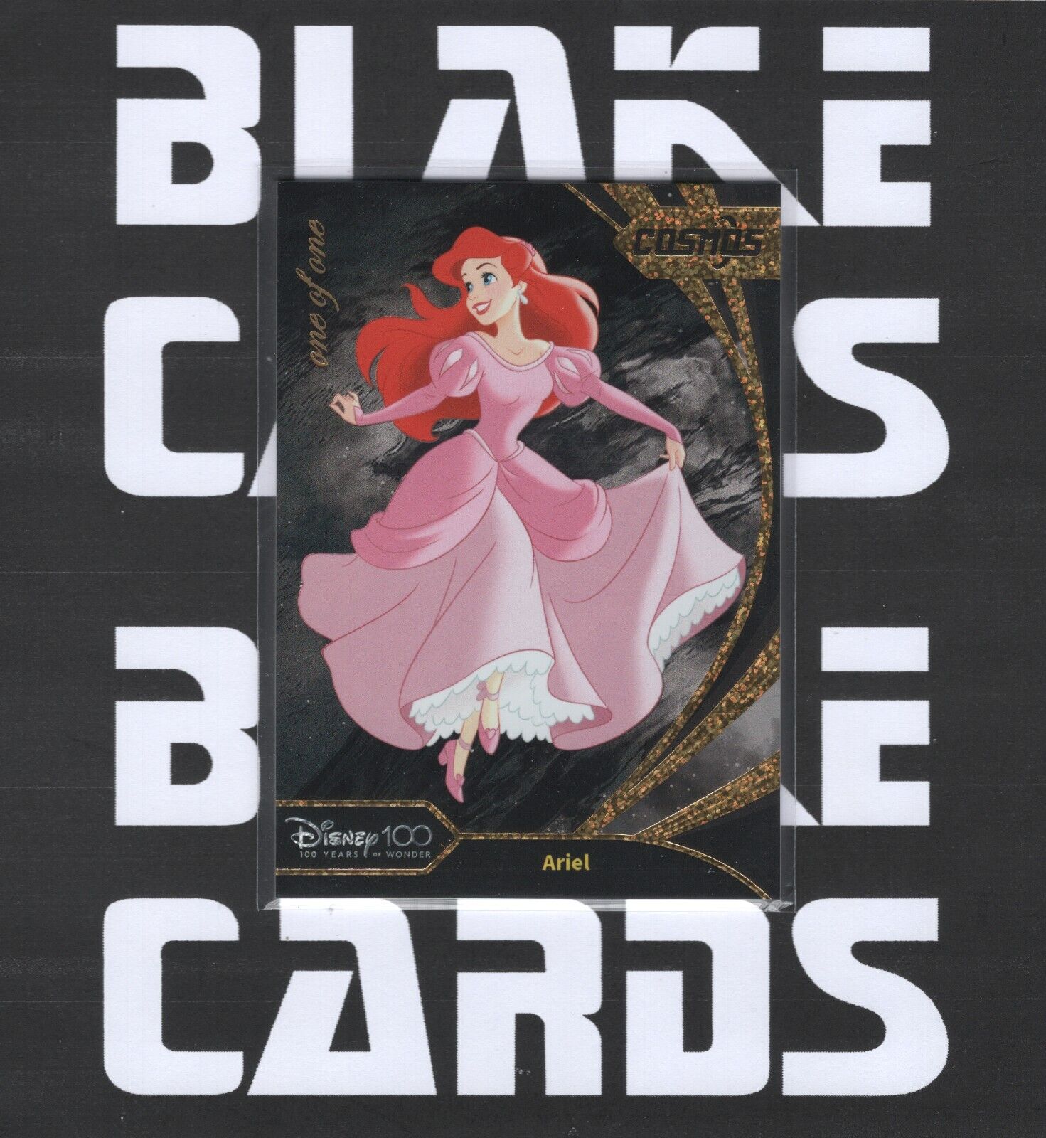 2023 Kakawow COSMOS Disney100 All-Star Ariel COSMOS Black Gold Card 1/1