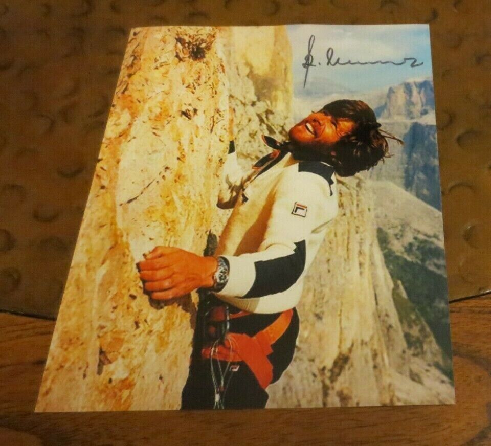 Reinhold Messner signed autographed photo climber Mt Everest solo without oxygen