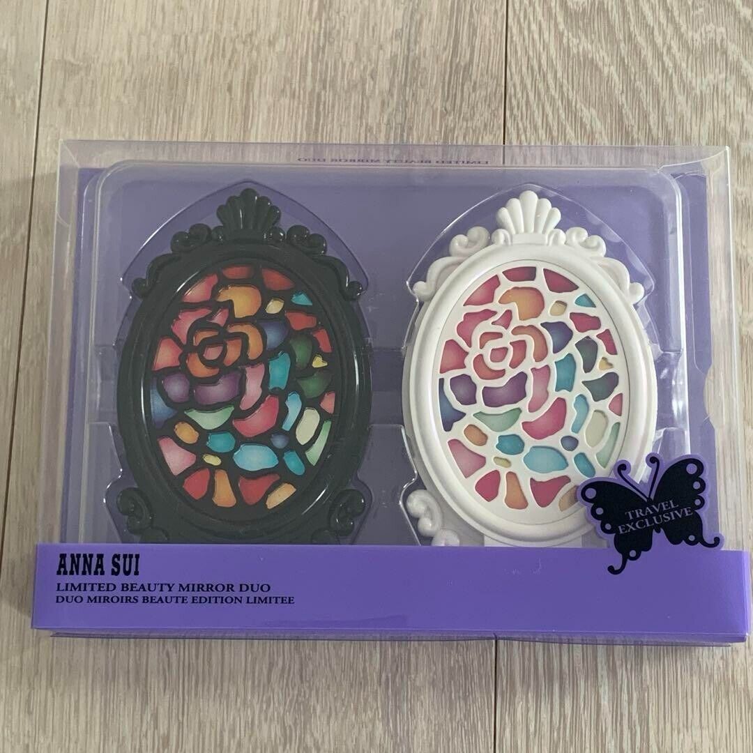 Anna Sui Limited Beauty Mirror Duo Stained Glass Design Travel Exclusive