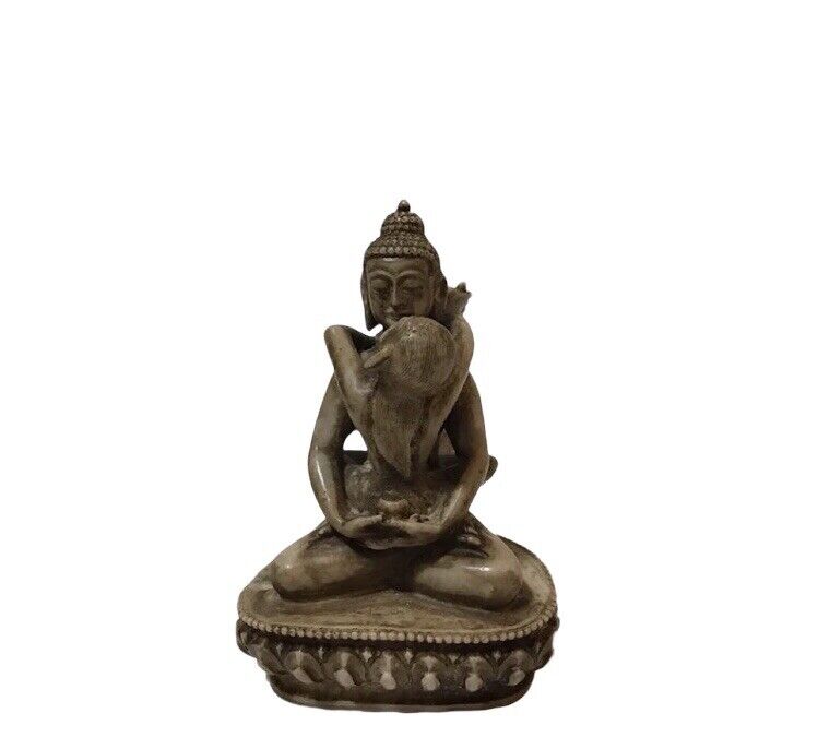 Vintage Resin Lust Buddha Sculpture