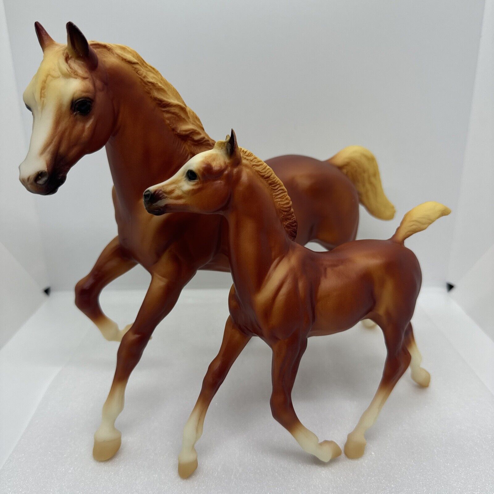 Breyer Sugar and Spice #1176 Red Sorrel Running Mare And Foal Set 2002-2004