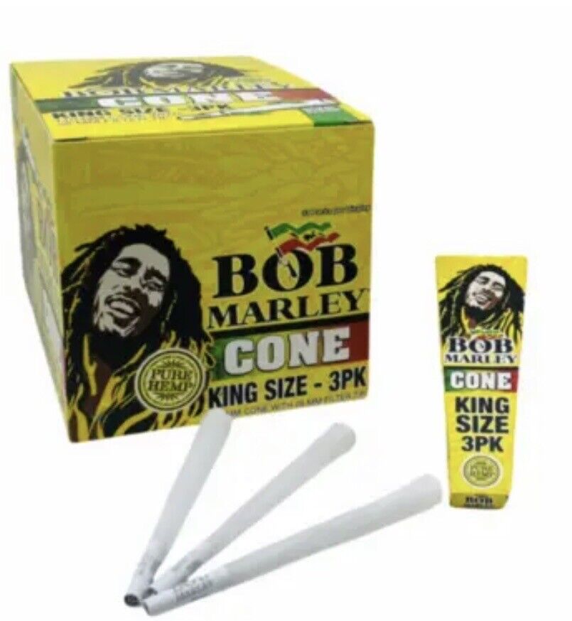 Bob Marley  Cone King Size 3 Ct Pack x 10 (30 Cones)