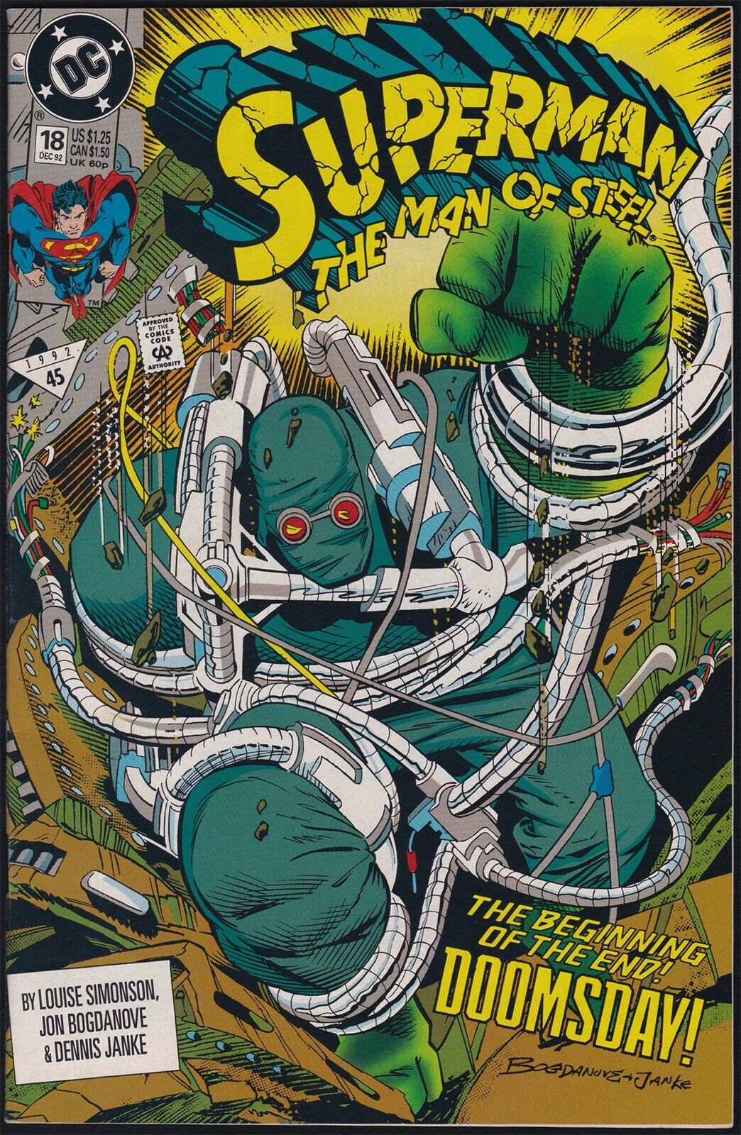 DC Comics SUPERMAN THE MAN OF STEEL #18 1st Full Doomsday NM
