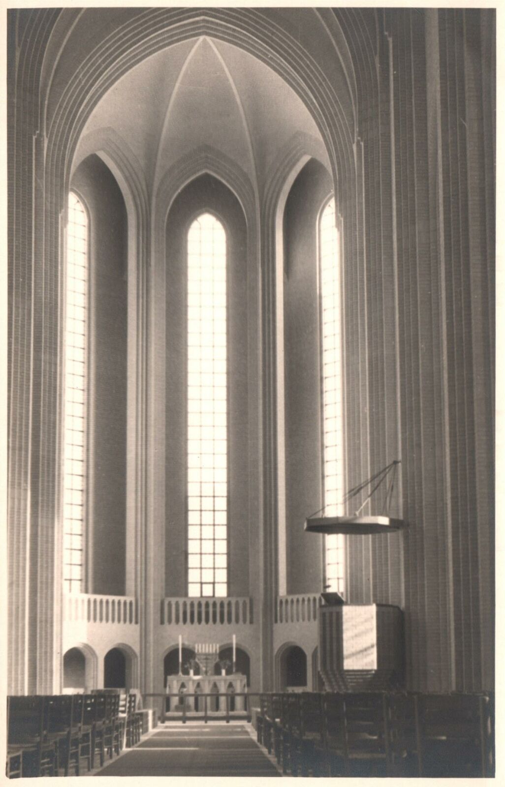 Vintage Postcard 1910\'s Inside View The Church Chapel Design RPPC