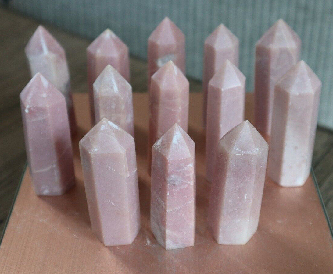PINK OPAL POINT BUNDLE (13) POINTS INCLUDED 713 GRAMS