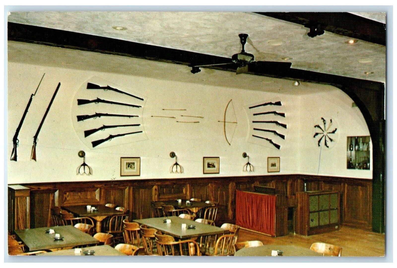 c1960's The Historic Sheridan Inn Saloon Interior Sheridan Wyoming WY Postcard