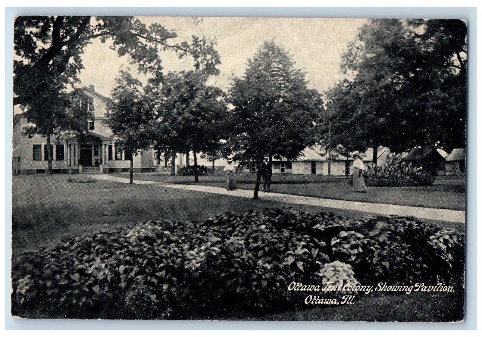 c1910s Ottawa Tent Colony Showing Pavilion Ottawa Illinois IL Unposted Postcard