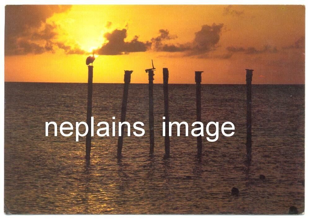 Greetings from Aruba, Dutch Antilles - Eagle Beach Sunset - 1990s